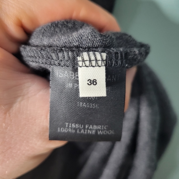 Isabel Marant Etoile 100% Wool  Gray Rouched Sweater Dress Size 36 - Picture 4 of 4